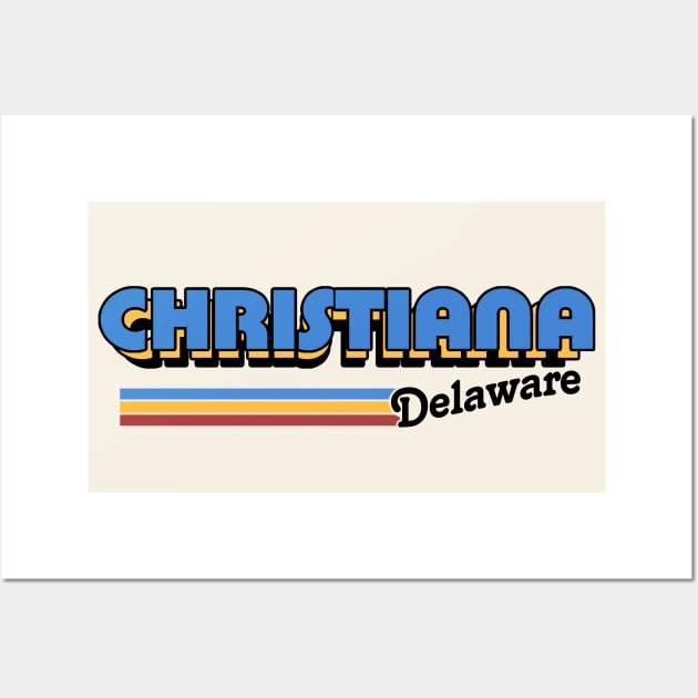 Christiana, Delaware / / Retro Style Design Wall Art by DankFutura
